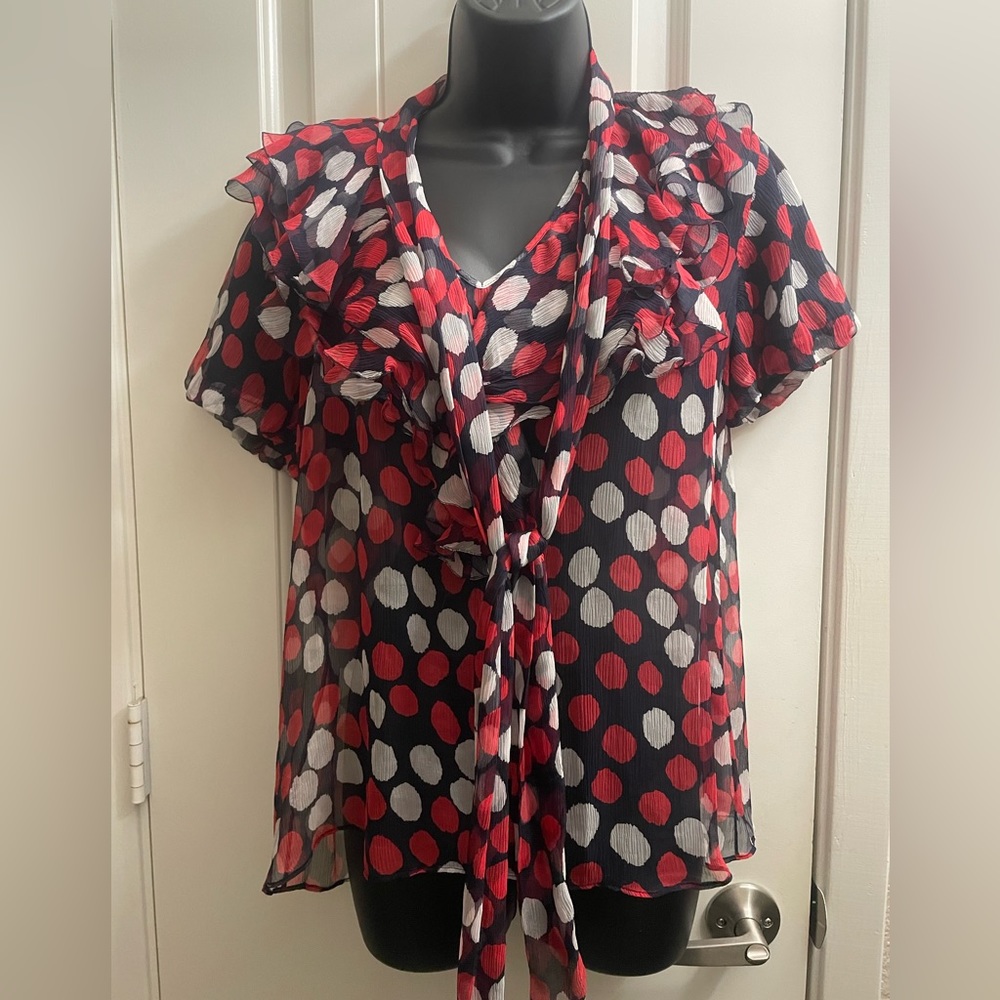 Lafayette 148 Silk Sheer Blouse